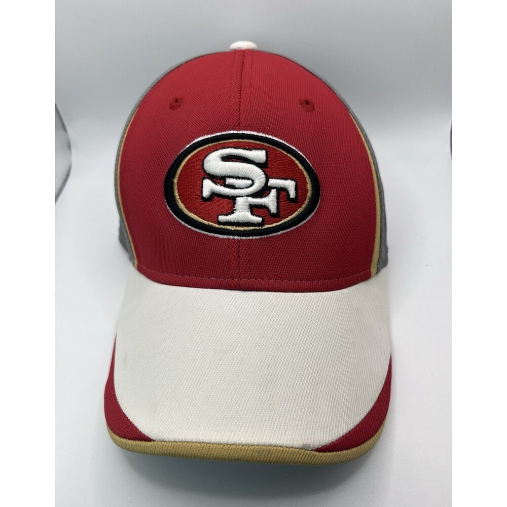 Reebok San Francisco 49ers NFL FitMax70 Flex Hat Cap Red Gray S/M Official